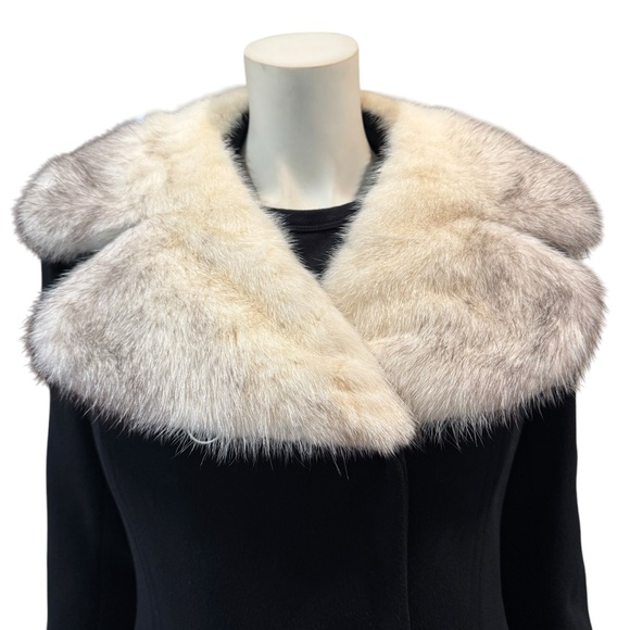 Vintage Fur Trimmed Wool Princess Coat - Picture 2 of 12